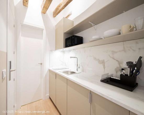  Habitación individual soleada con baño privado y con terraza - MADRID 