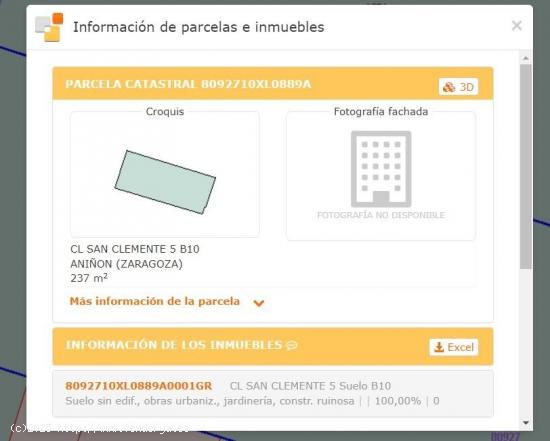 EN VENTA SOLAR EN ANIÑÓN - ZARAGOZA