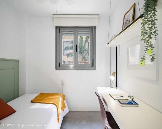  Habitación individual soleada con baño privado y con terraza - MADRID 