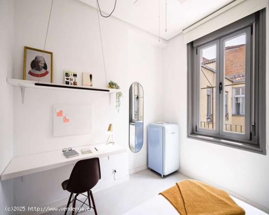  Habitación individual soleada con baño privado y con terraza - MADRID 