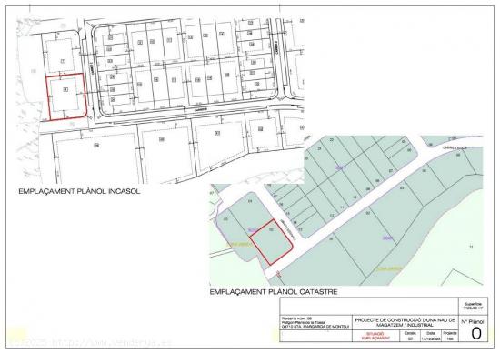 NAU EN CONSTRUCCIÓ DE LLOGUER A SANTA MARGARIDA DE MONTBUI - PLANS DE LA TOSSA - BARCELONA