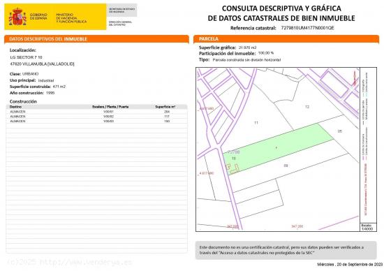 A LA VENTA TERRENO URBANIZABLE RESIDENCIAL - VALLADOLID