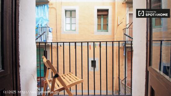 Habitación amueblada con armario independiente en piso de 3 habitaciones, El Raval - BARCELONA