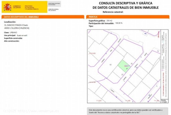 SOLAR URBANO EN L’OLLERÍA