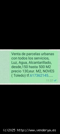 Solar urbano en Venta en Noves Toledo