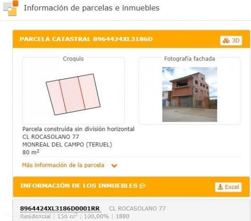 EN VENTA EDIFICIO EN MONREAL DEL CAMPO - TERUEL