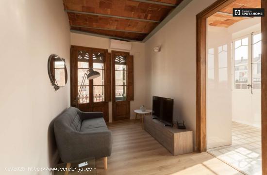  Hermoso apartamento de 1 dormitorio con balcón en alquiler cerca de Metro en Sants - BARCELONA 