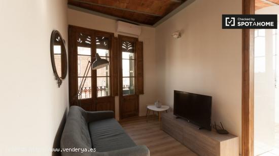 Hermoso apartamento de 1 dormitorio con balcón en alquiler cerca de Metro en Sants - BARCELONA