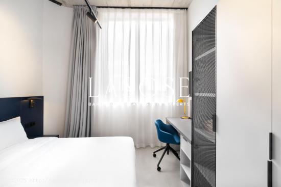 Exclusivo apartamento de un dormitorio en un lujoso coliving a pocos metros de la playa de Bogatell 