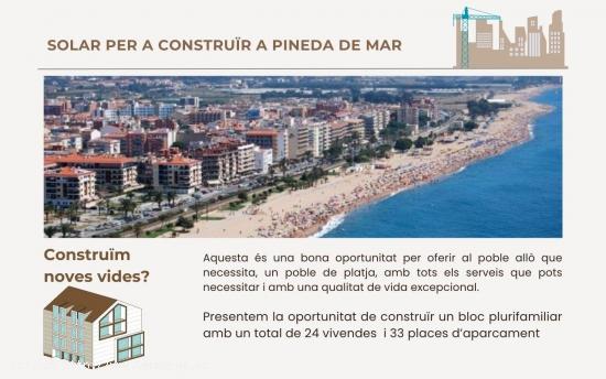  Solar edificable de 1.126 m2 en el centro de Pineda de Mar - BARCELONA 