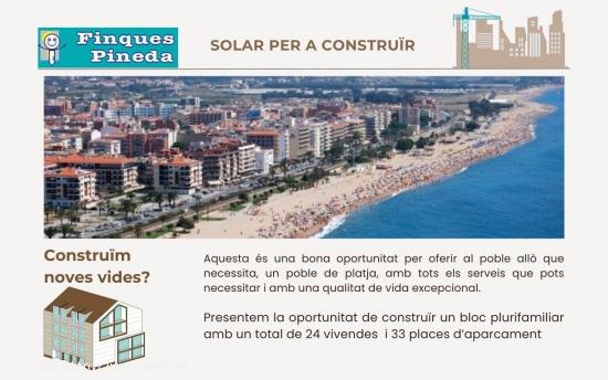  Solar edificable de 1.126 m2 en el centro de Pineda de Mar - BARCELONA 