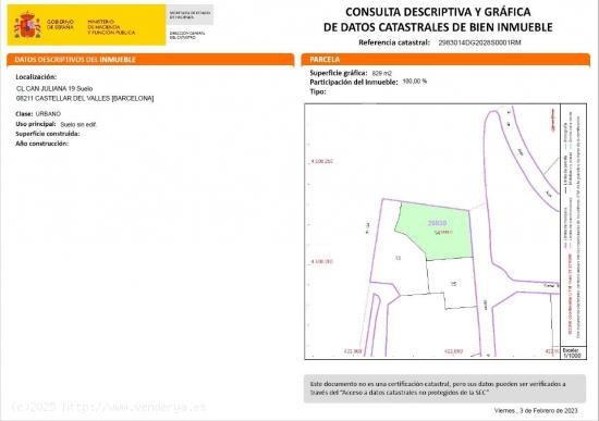 TERRENO EN VENTA - CASTELLAR DEL VALLES - BARCELONA