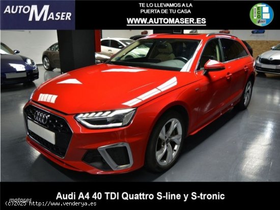  Audi A4 Avant S line 40 TDI quattro 204 CV S tronic de 2021 con 85.000 Km por 30.800 EUR. en Madrid 