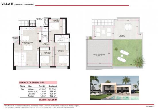 VILLAS DE OBRA NUEVA EN CONDADO DE ALHAMA CAMPO DE GOLF - MURCIA