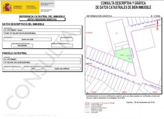 Suelo urbano en venta  en Sant Hilari Sacalm - Girona